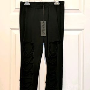 Crypt Keeper Shredded Leggings - Widow/Dollskill